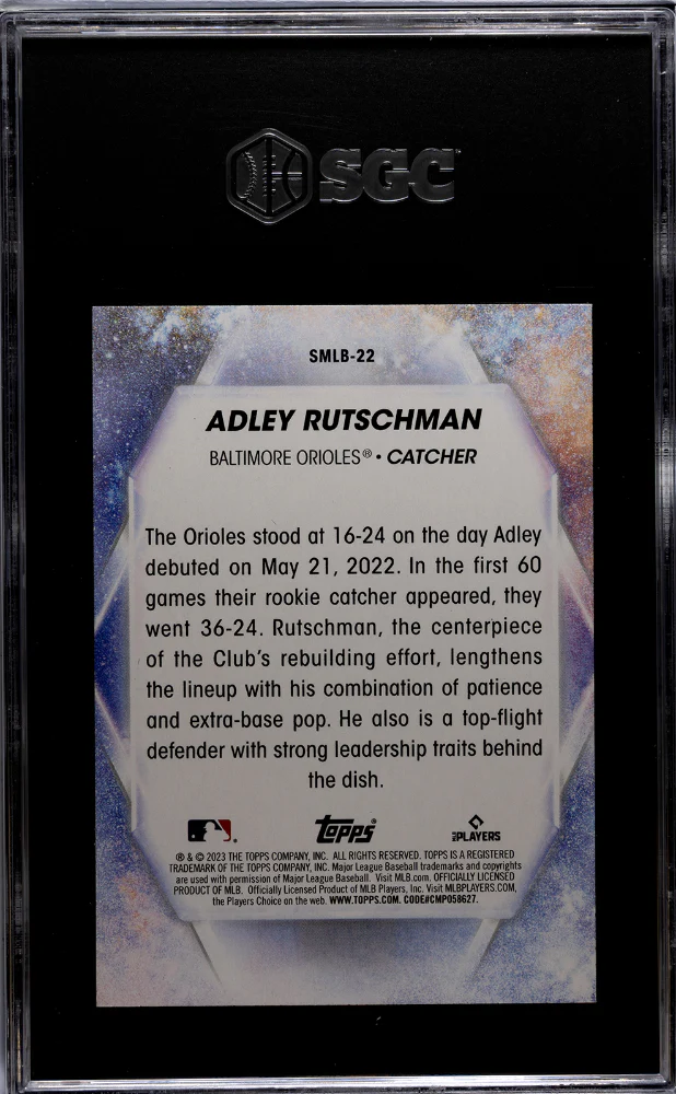 2023 Topps #SMLB-22 Adley Rutschman Stars of MLB SGC 10 - Image 2