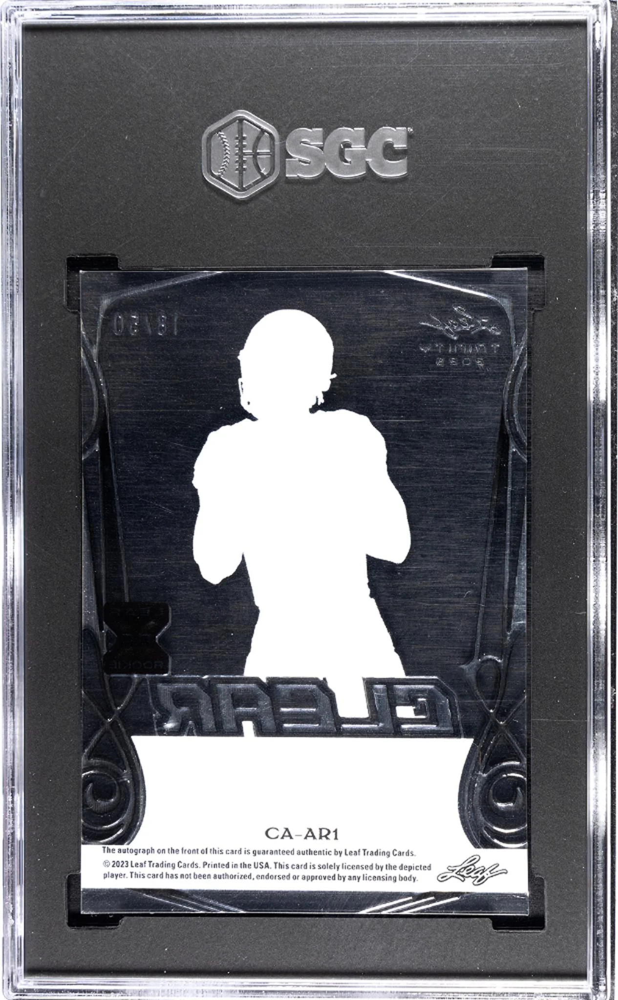 2023 Trinity #CA-AR1 Anthony Richardson Clear /50 SGC 9 - Image 2