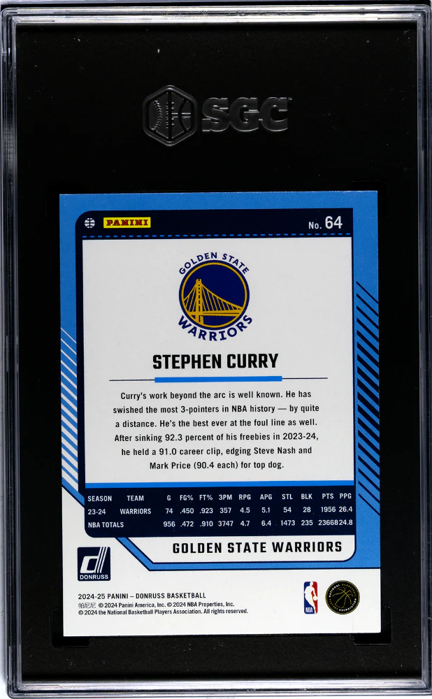 2024-25 Donruss #64 Stephen Curry SGC 9.5 - Image 2