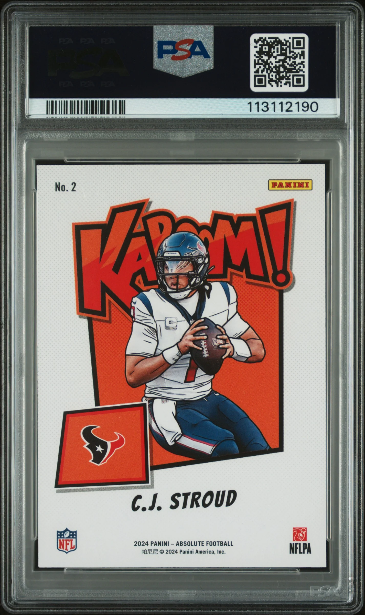2024 Absolute Kaboom! Horizontal CJ Stroud #2 PSA 10 - Image 2