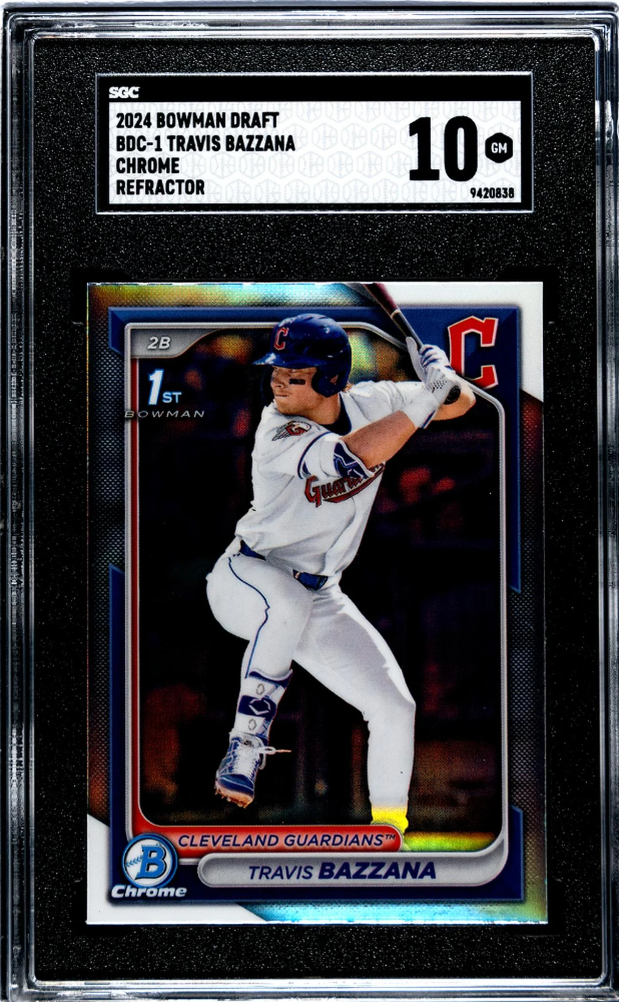 2024 Bowman Draft #BDC-1 Travis Bazzana Chr. Ref. SGC 10