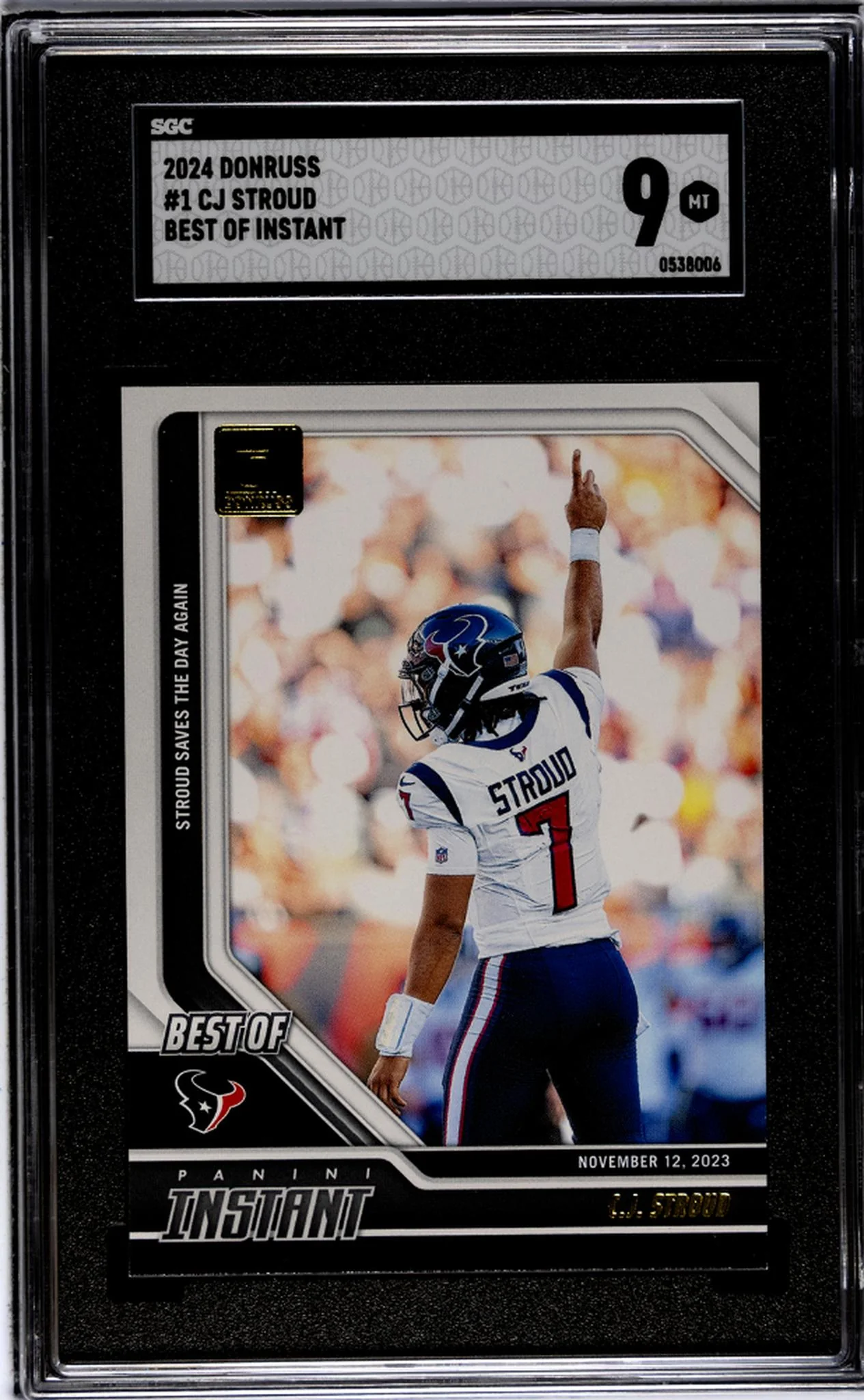 2024 Donruss #1 Cj Stroud Best Of Instant SGC 9