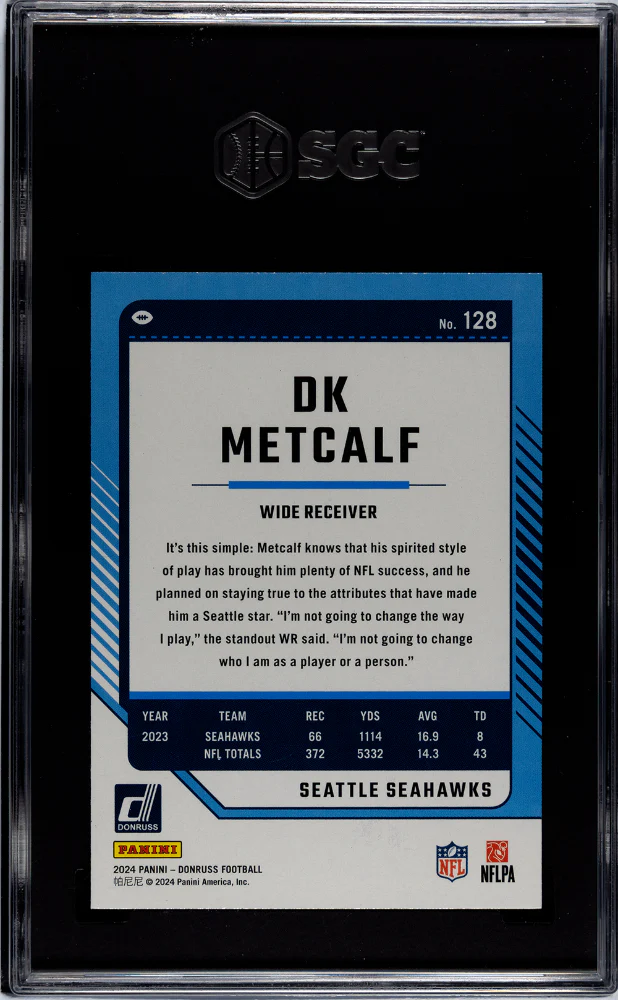 2024 Donruss #128 Dk Metcalf SGC 10 - Image 2