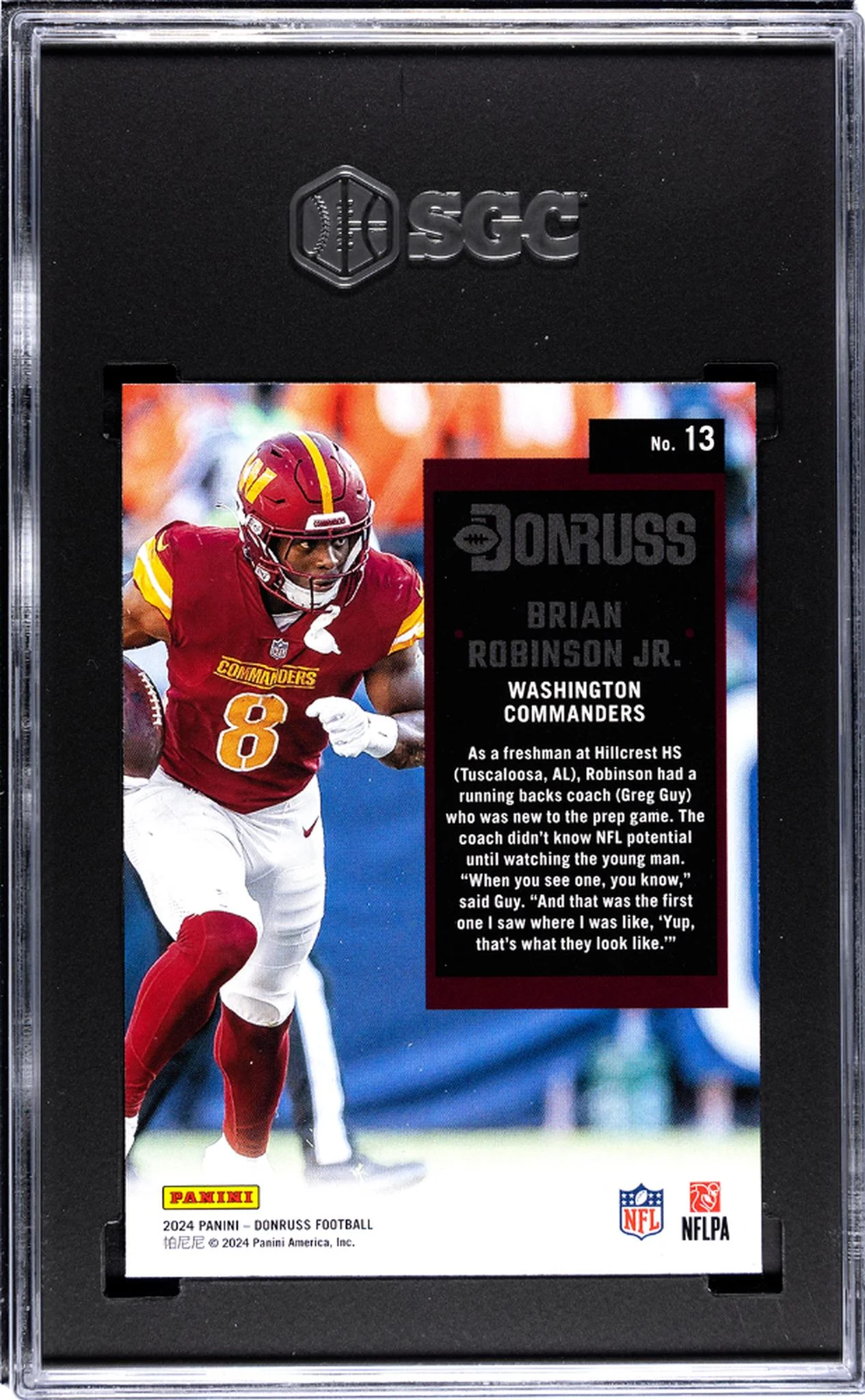 2024 Panini Donruss '94 Retro Brian Robinson Jr. #13 SGC 9.5 - Image 2