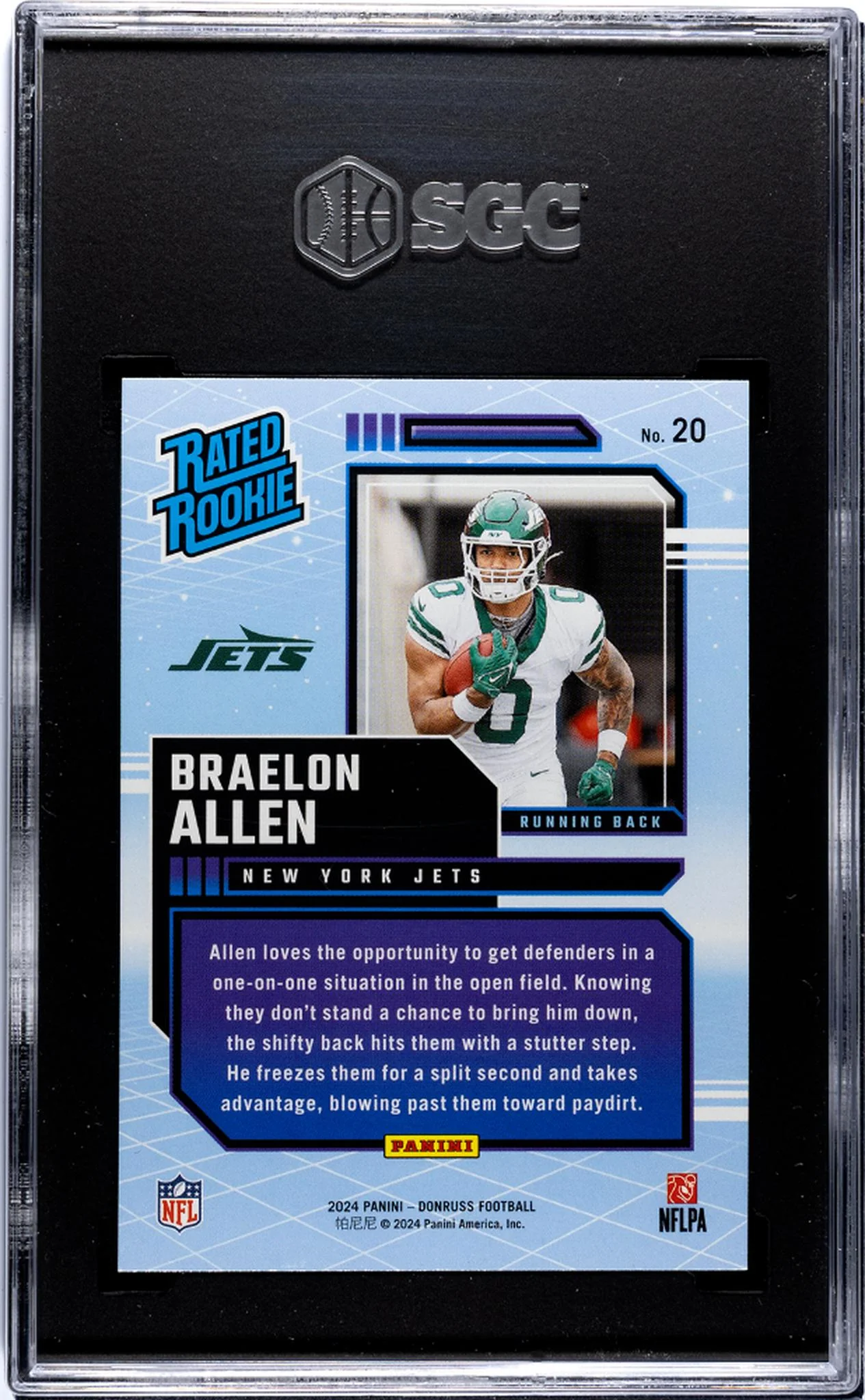 2024 Donruss #20 Braelon Allen Retro SGC 10 - Image 2