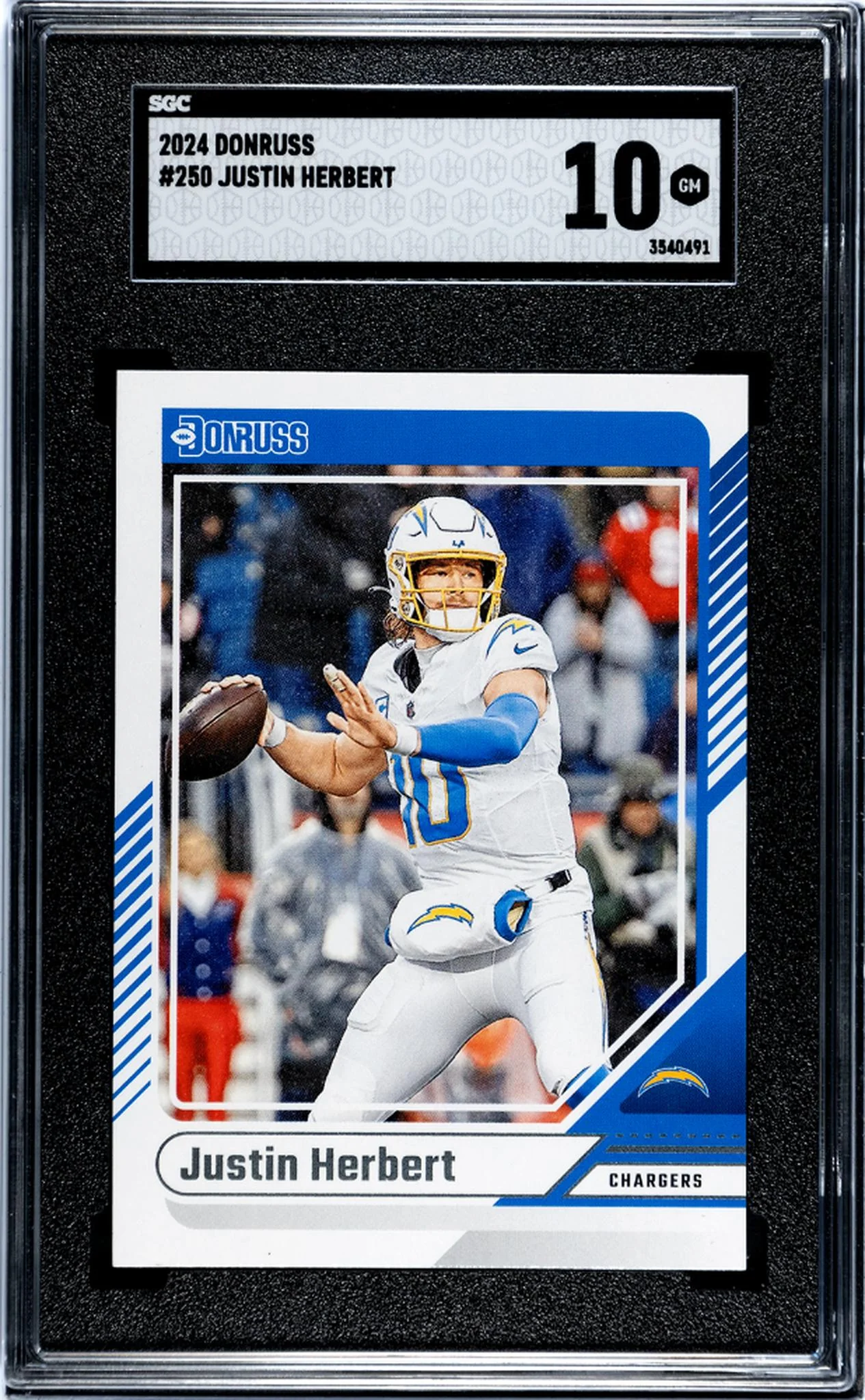 2024 Donruss #250 Justin Herbert SGC 10