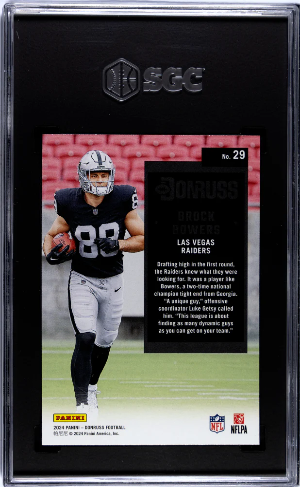 2024 Donruss #29 Brock Bowers '94 Retro SGC 10 - Image 2