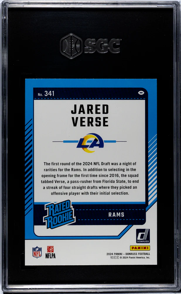 2024 Donruss Jared Verse #341 RC SGC 8.5 - Image 2