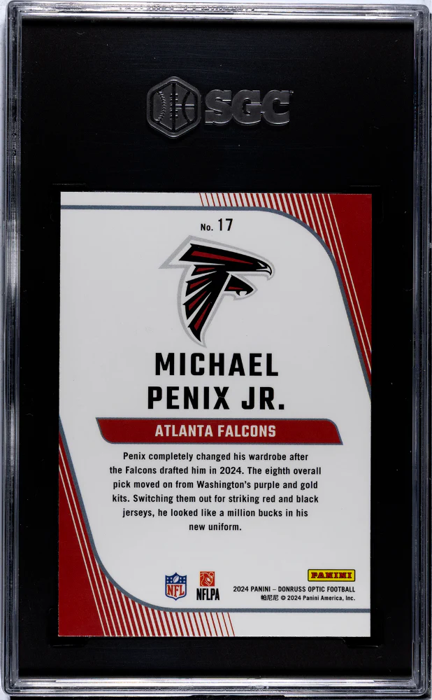 2024 Donruss Optic #17 Michael Penix Jr. Primary Colors SGC 9.5 - Image 2