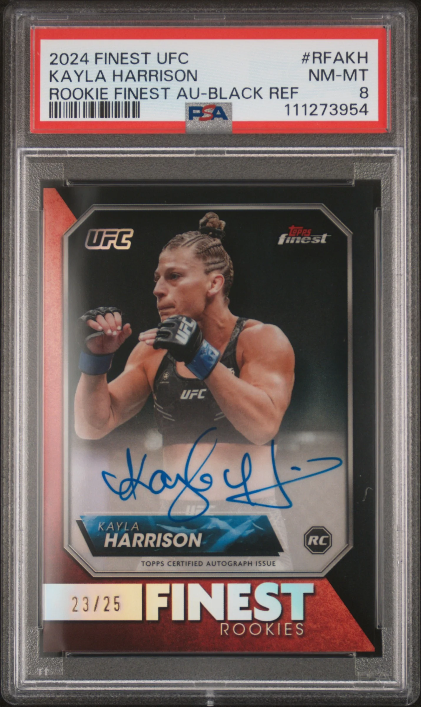 2024 Finest #RFA-KH Kayla Harrison Rookie Finest /25 PSA 8