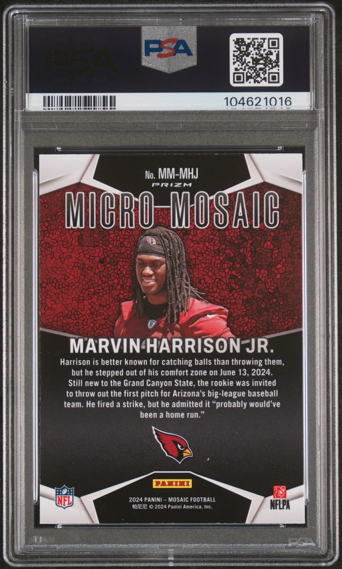 2024 Mosaic Micro Mosaic Marvin Harrison Jr. #5 PSA 10 - Image 2