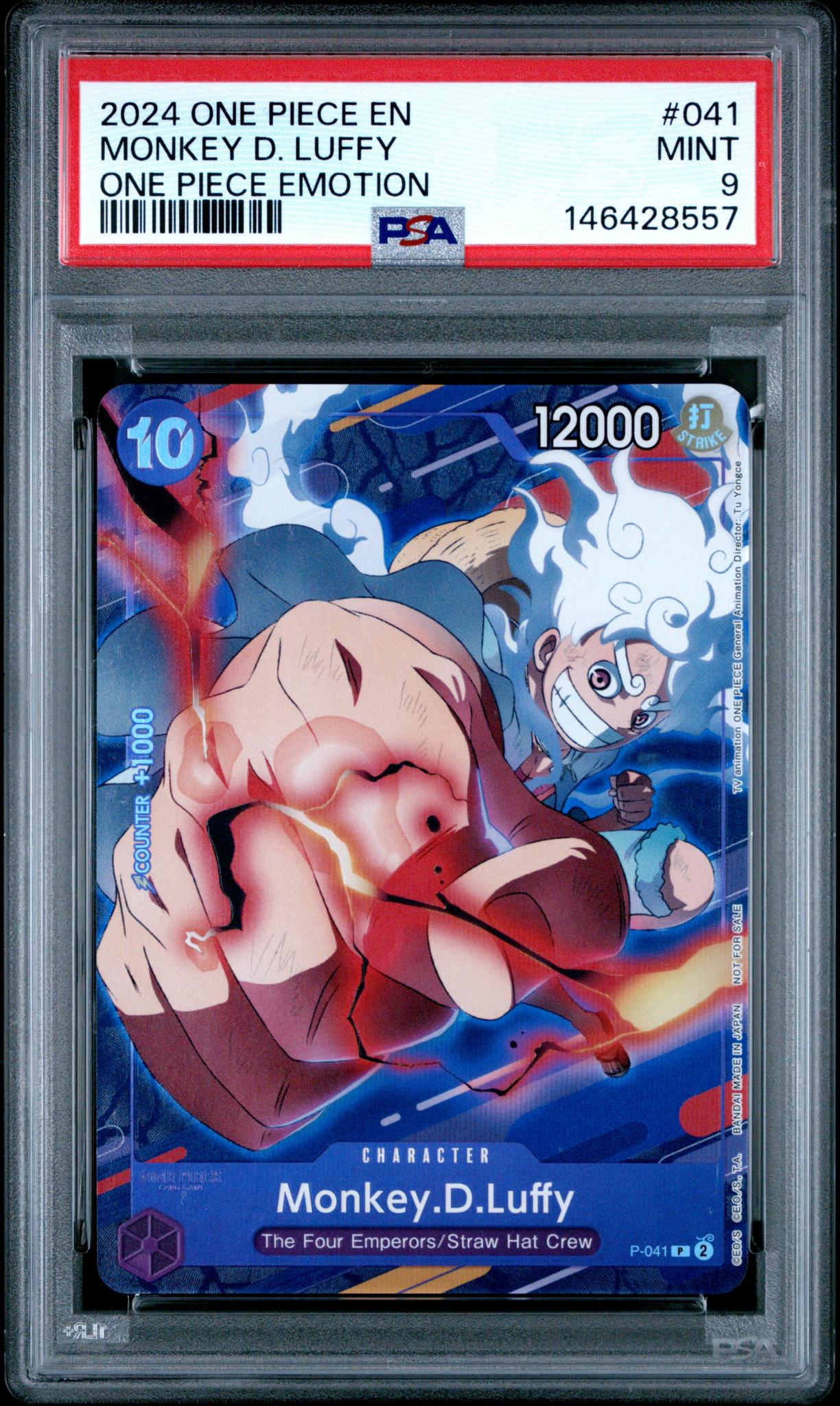2024 One Piece Promos One Piece Emotion Monkey D. Luffy #41 PSA 9