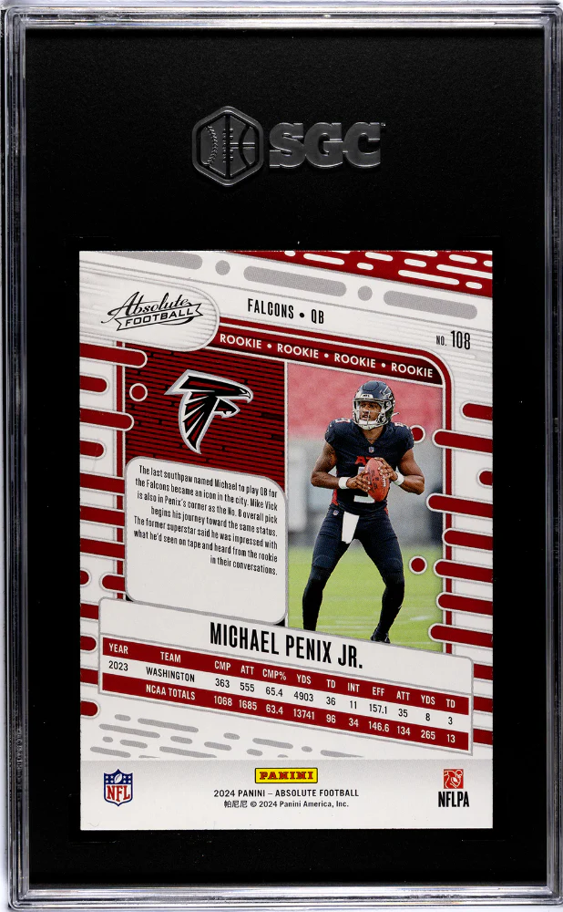 2024 Panini Absolute #108 Michael Penix Jr. Retail SGC 10 - Image 2