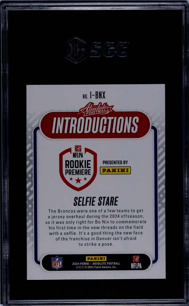 2024 Panini Absolute #I-BNX Bo Nix Introductions SGC 9.5 - Image 2