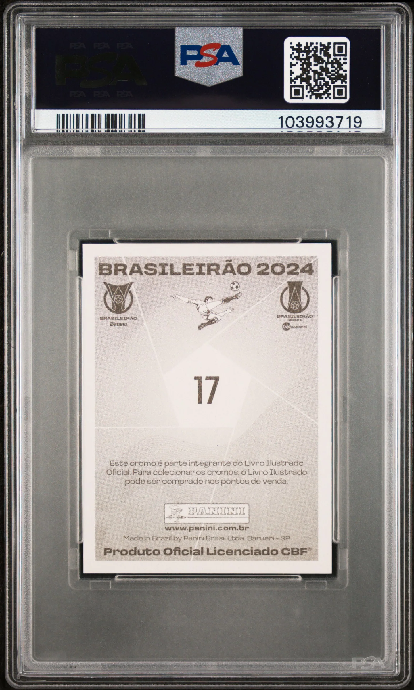 2024 Panini Brasileirao Estevao #17 PSA 10 - Image 2