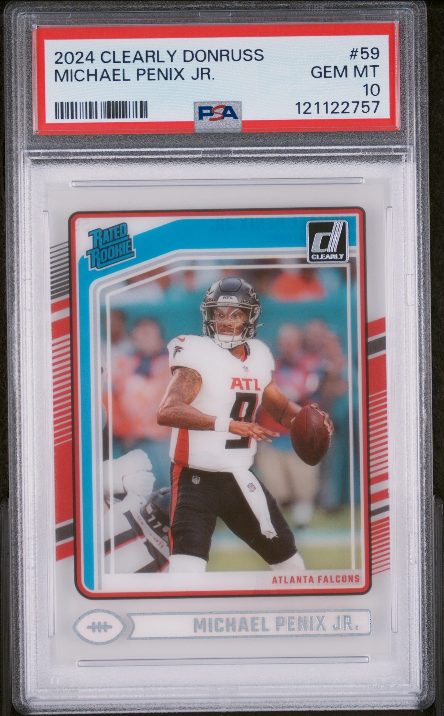 2024 Panini Clearly Donruss Michael Penix Jr. #59 PSA 10