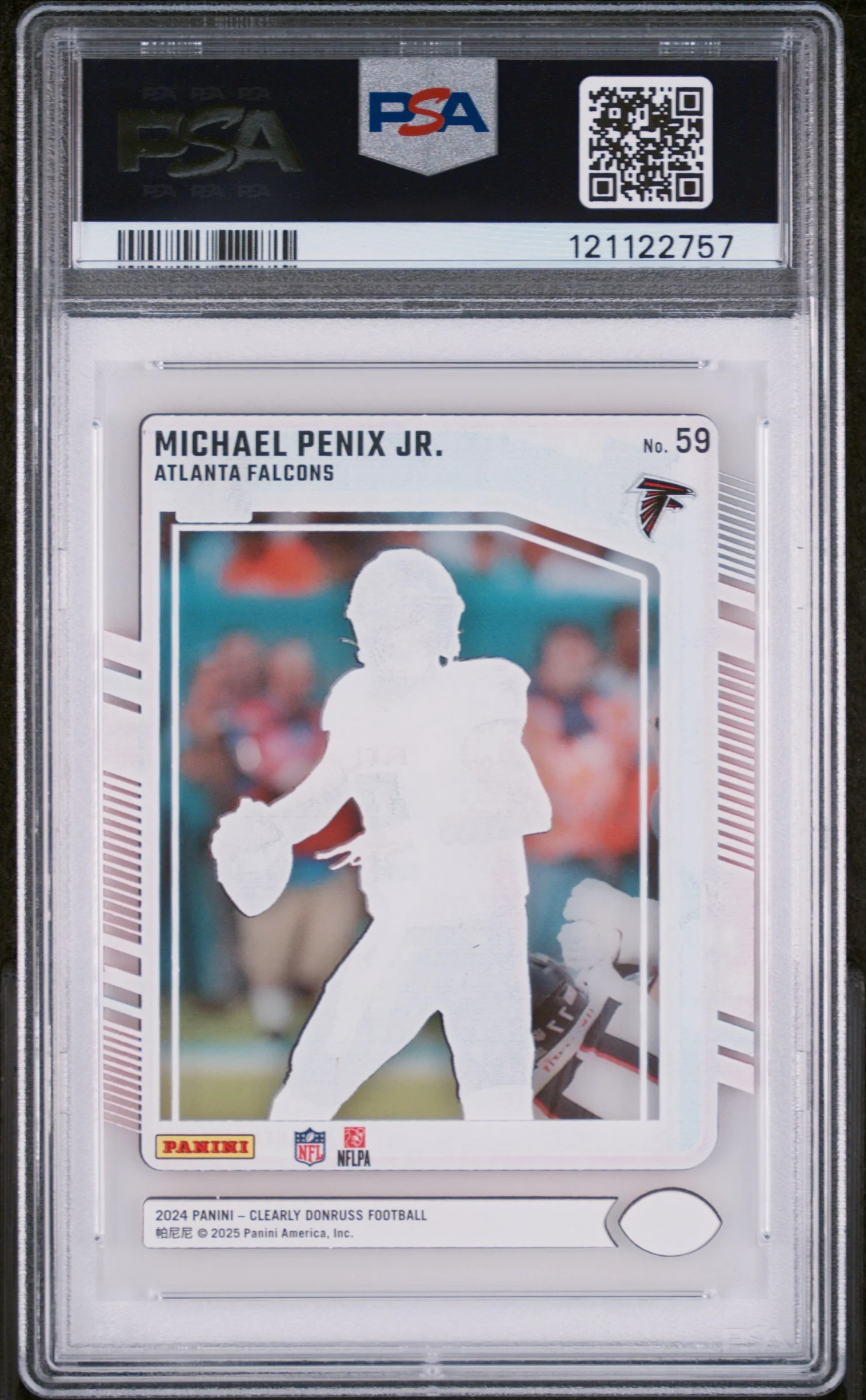 2024 Panini Clearly Donruss Michael Penix Jr. #59 PSA 10 - Image 2