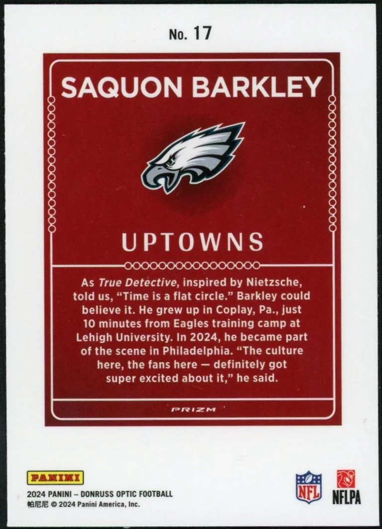 2024 Panini Donruss Optic Saquon Barkley Uptown - Image 2