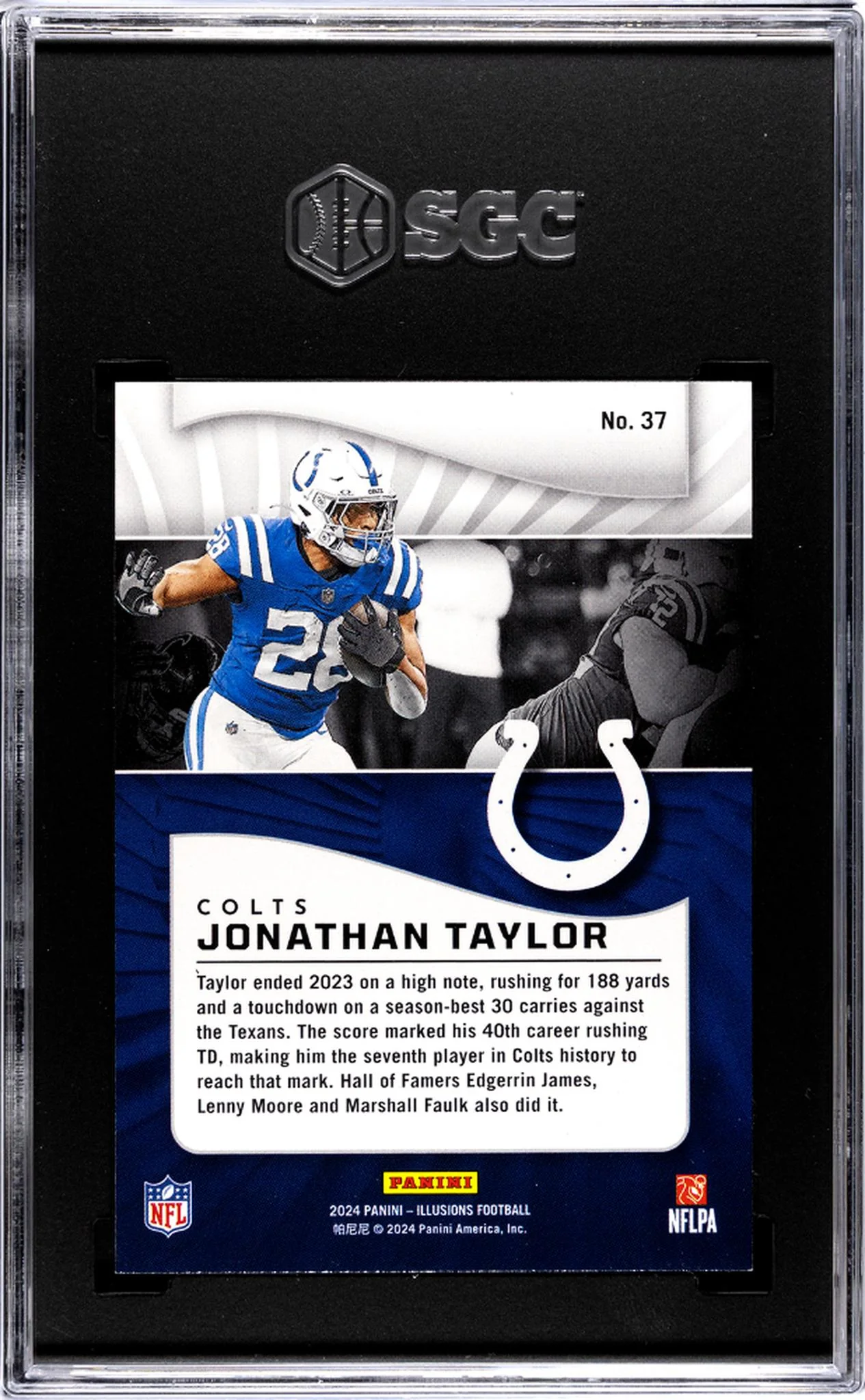 2024 Panini Illusions #37 Jonathan Taylor Retail SGC 10 - Image 2