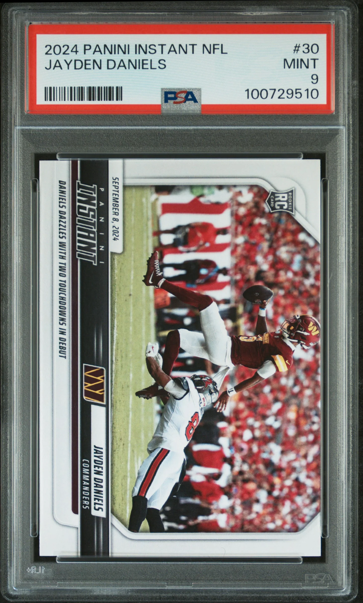 2024 Panini Instant NFL Jayden Daniels #30 /1 PSA 9