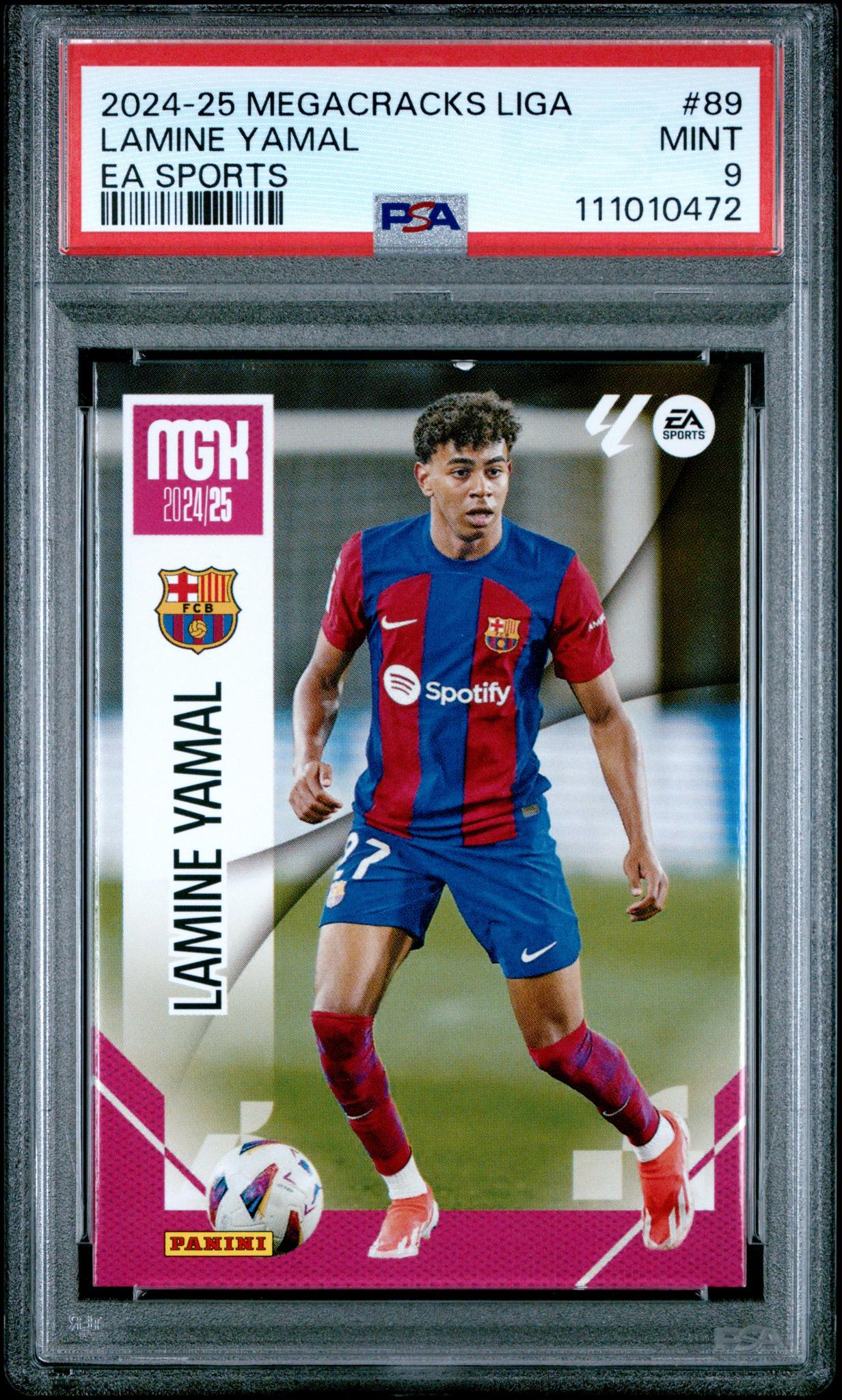 2024 Panini Megacracks Mgk Laliga Ea Sports Lamine Yamal #89 PSA 9