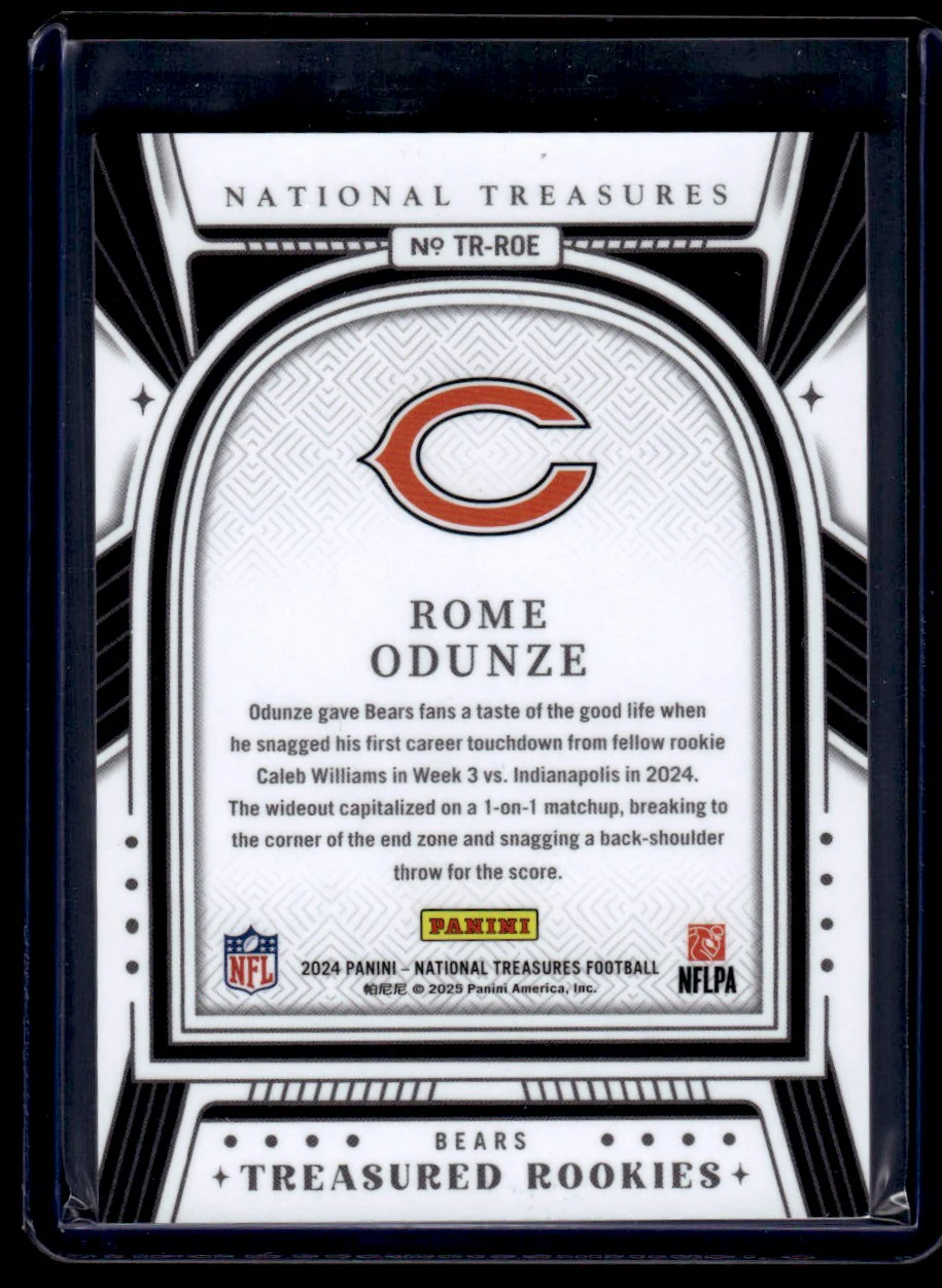 2024 Panini National Treasures Rome Odunze Treasured Rookies /25 - Image 2