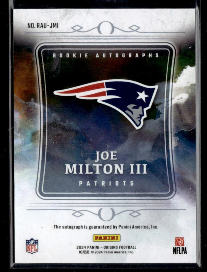 2024 Panini Origins Rookie Autographs Joe Milton III #RAU-JMI RC Auto /99 - Image 2