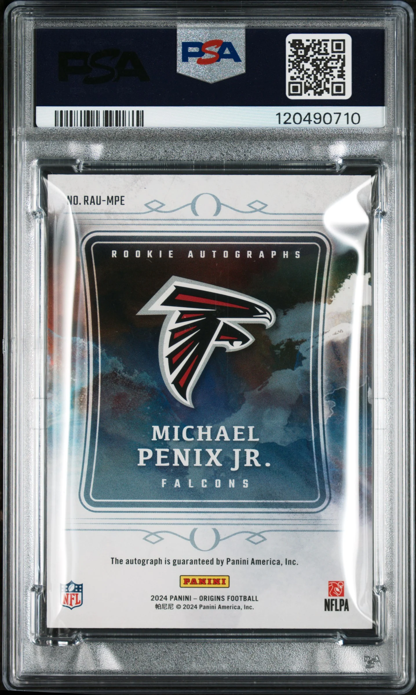 2024 Panini Origins Rookie Autograph Michael Penix Jr. #RAUMPE PSA 10 - Image 2