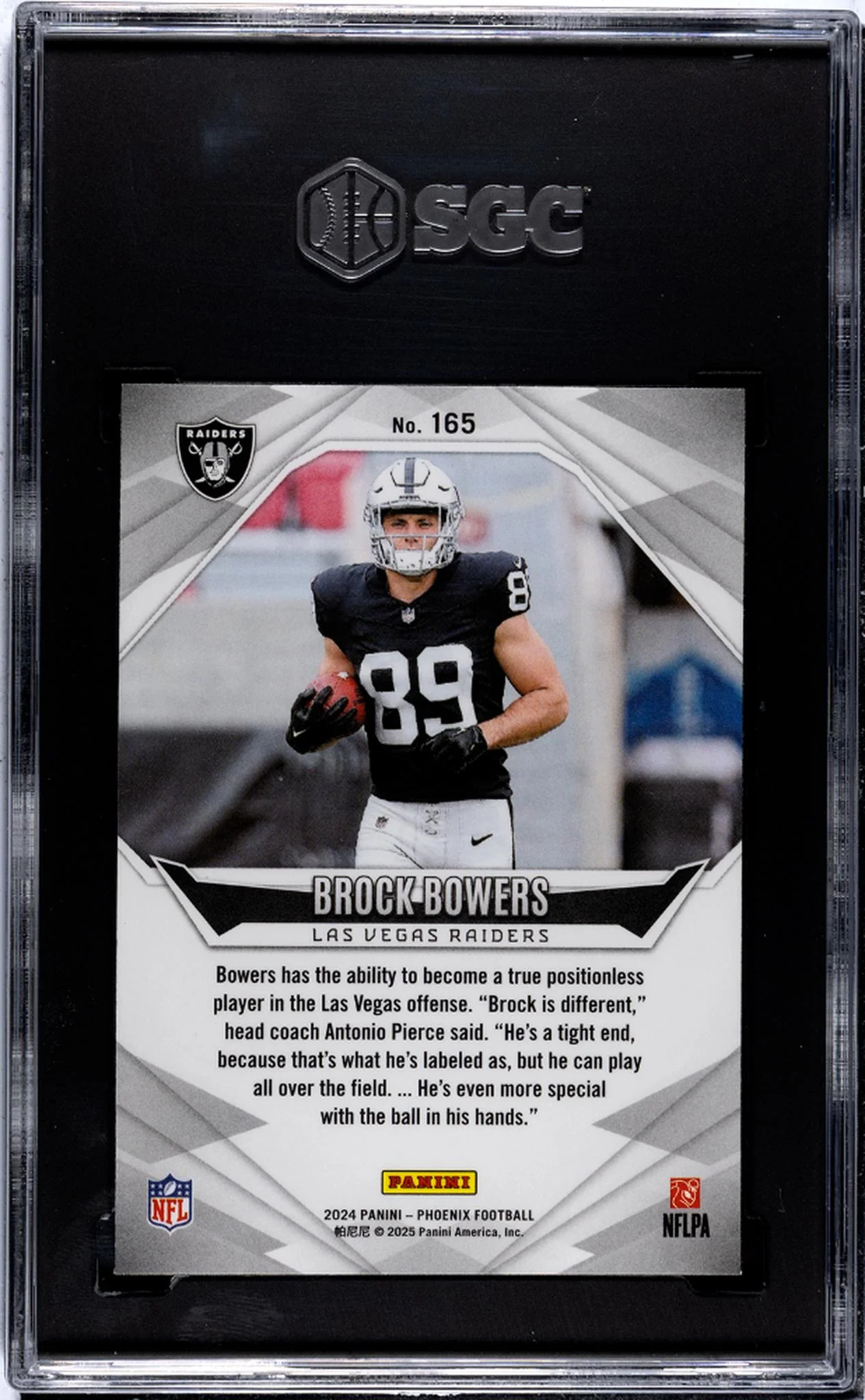 2024 Panini Phoenix #165 Brock Bowers SGC 9.5 - Image 2