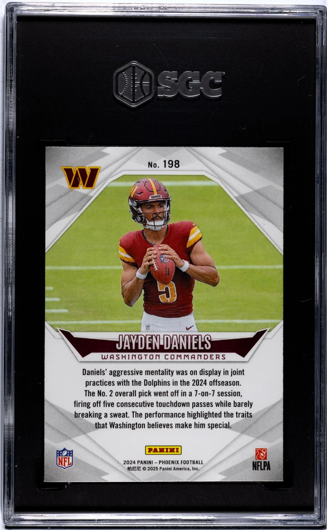 2024 Panini Phoenix #198 Jayden Daniels SGC 9.5 - Image 2