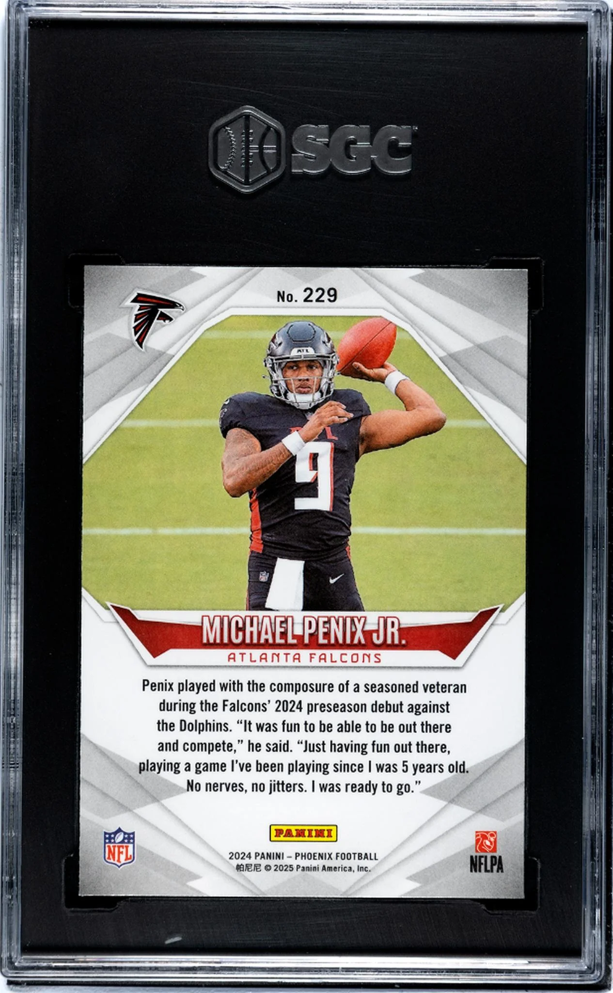 2024 Panini Phoenix #229 Michael Penix Jr. SGC 10 - Image 2