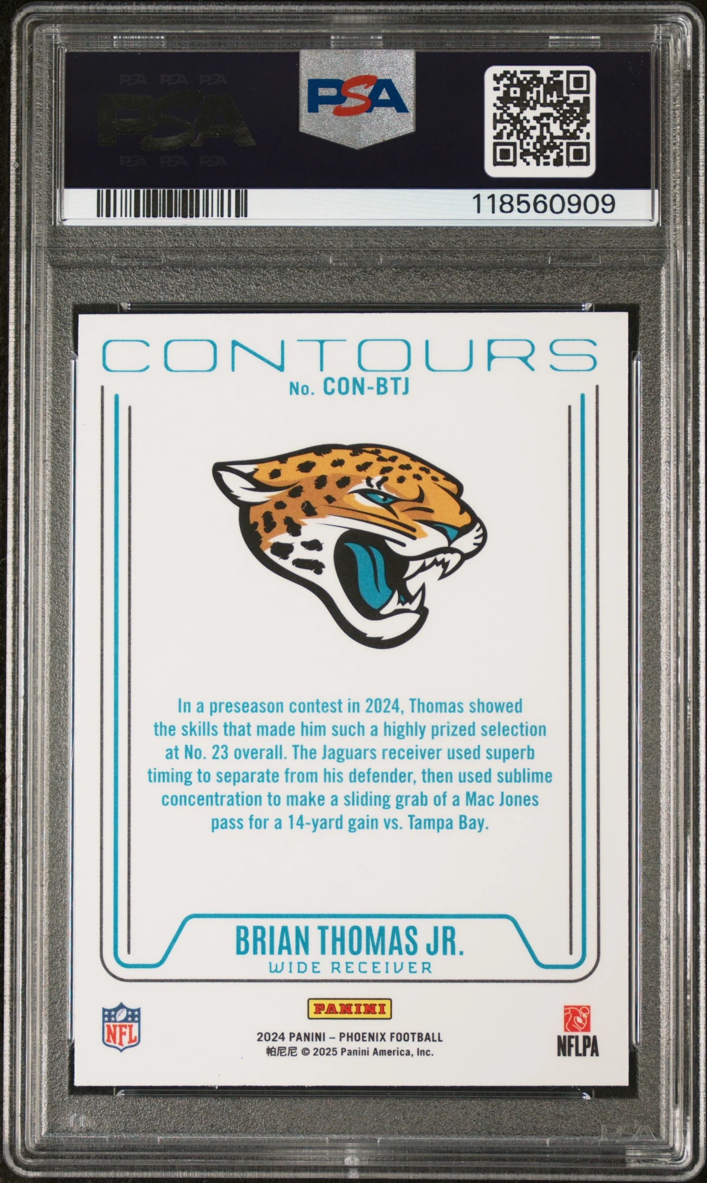 2024 Panini Phoenix Contours Wave Brian Thomas Jr. #CONBTJ PSA 9 - Image 2