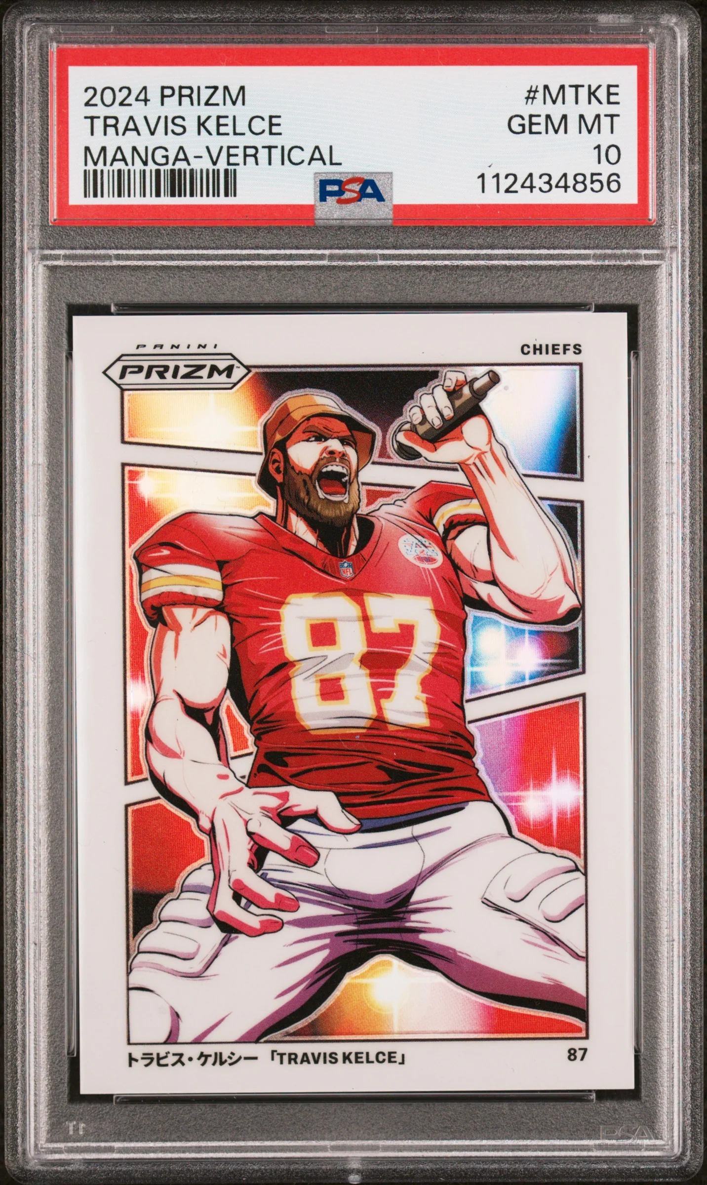 2024 Panini Prizm Manga Vertical Travis Kelce #M-TKE PSA 10