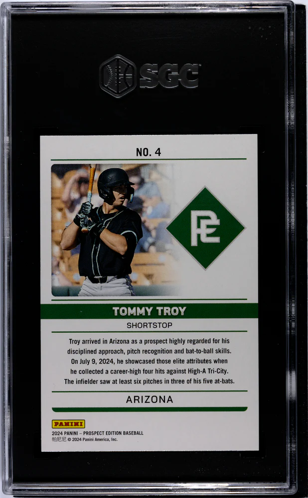 2024 Panini Prospect Domination Tommy Troy #4 SGC 9.5 - Image 2