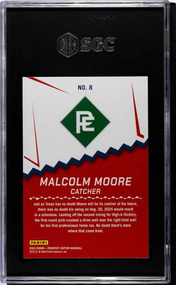 2024 Panini Prospect Edition PING! Malcolm Moore #8 SGC 9.5 - Image 2