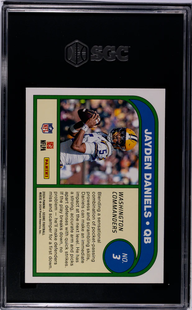 2024 Panini Score #3 Jayden Daniels Protential SGC 10 - Image 2
