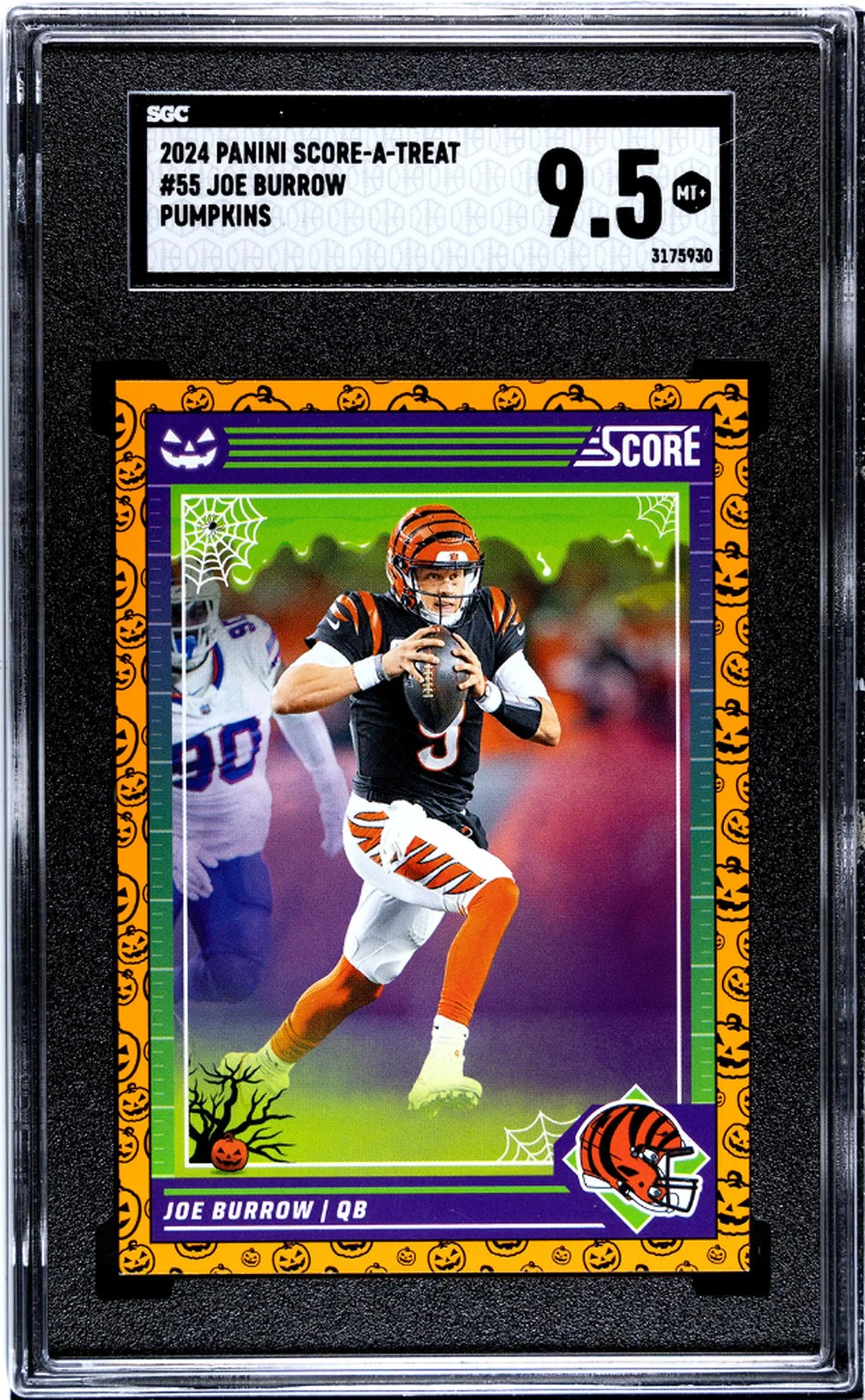 2024 Panini Score-A-Treat #55 Joe Burrow Pumpkins SGC 9.5 - Image 2
