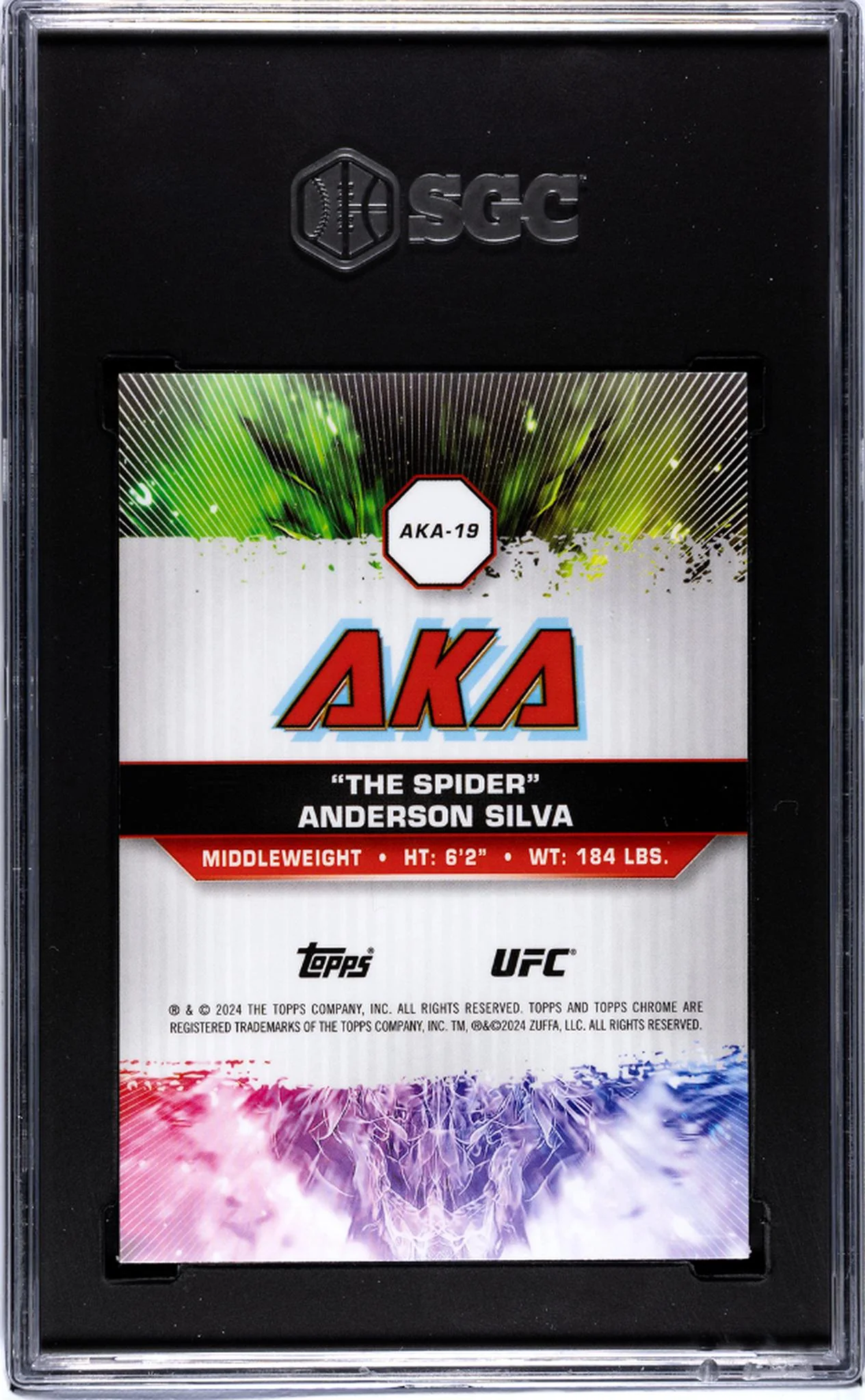 2024 Topps Chrome #AKA-19 Anderson Silva AKA SGC 10 - Image 2