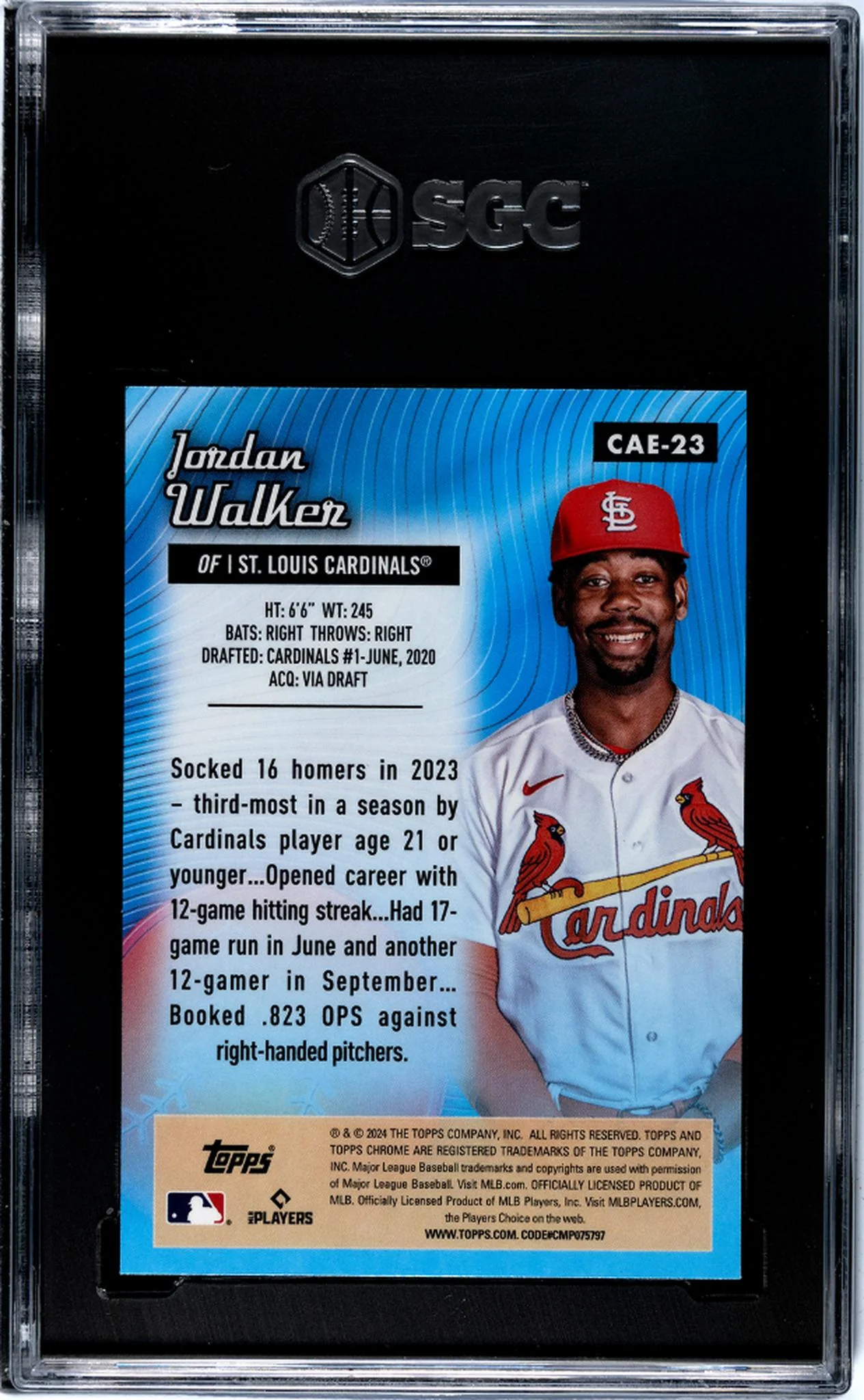 2024 Topps Chrome All-Etch Jordan Walker #CAE-23 SGC 10 - Image 2