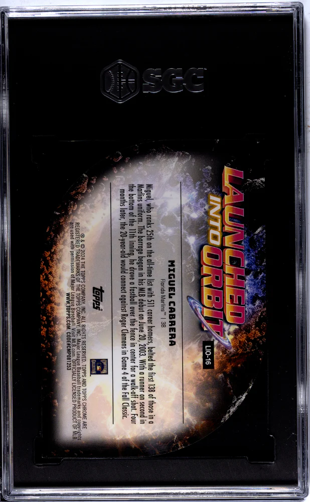 2024 Topps Cosmic Chrome Launched into Orbit Miguel Cabrera #LIO-16 SGC 9 - Image 2