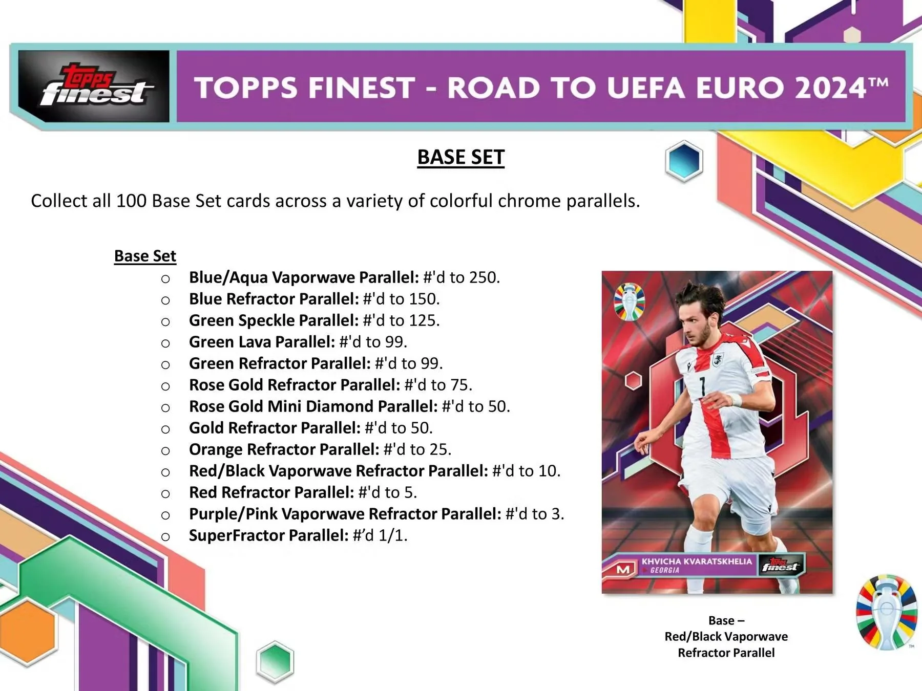 2024 Topps Finest Road to UEFA Euro Soccer Hobby Box - Image 4