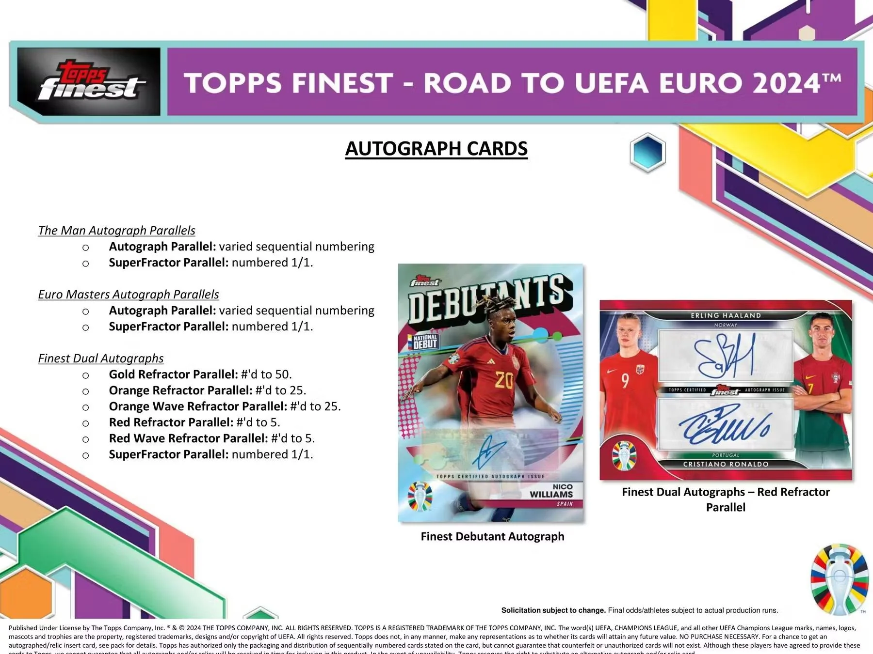 2024 Topps Finest Road to UEFA Euro Soccer Hobby Box - Image 5