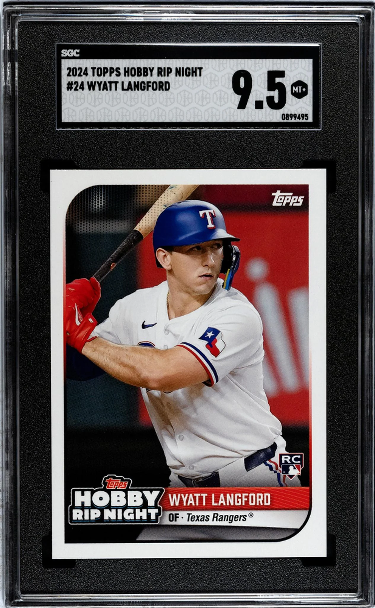 2024 Topps Hobby Rip Night Wyatt Langford #24 RC SGC 9.5