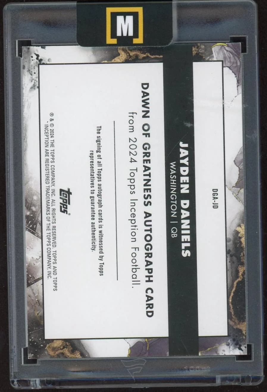 2024 Topps Inception Dawn of Greatness Jayden Daniels #DGA-JD RC Auto /5 - Image 2
