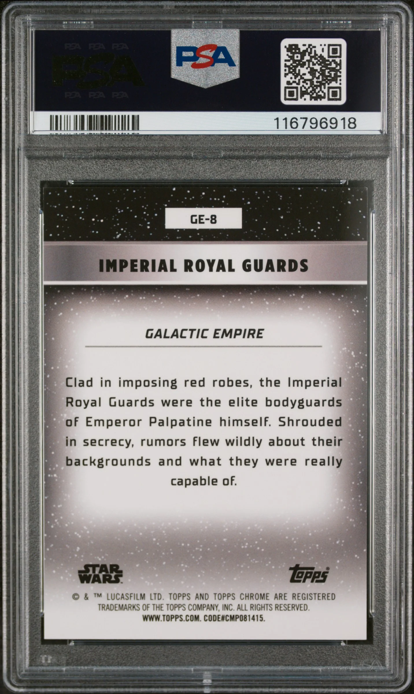 2024 Topps Star Wars Chrome Green Ref Imperial Royal Guards #GE-8 /99 PSA 10 - Image 2