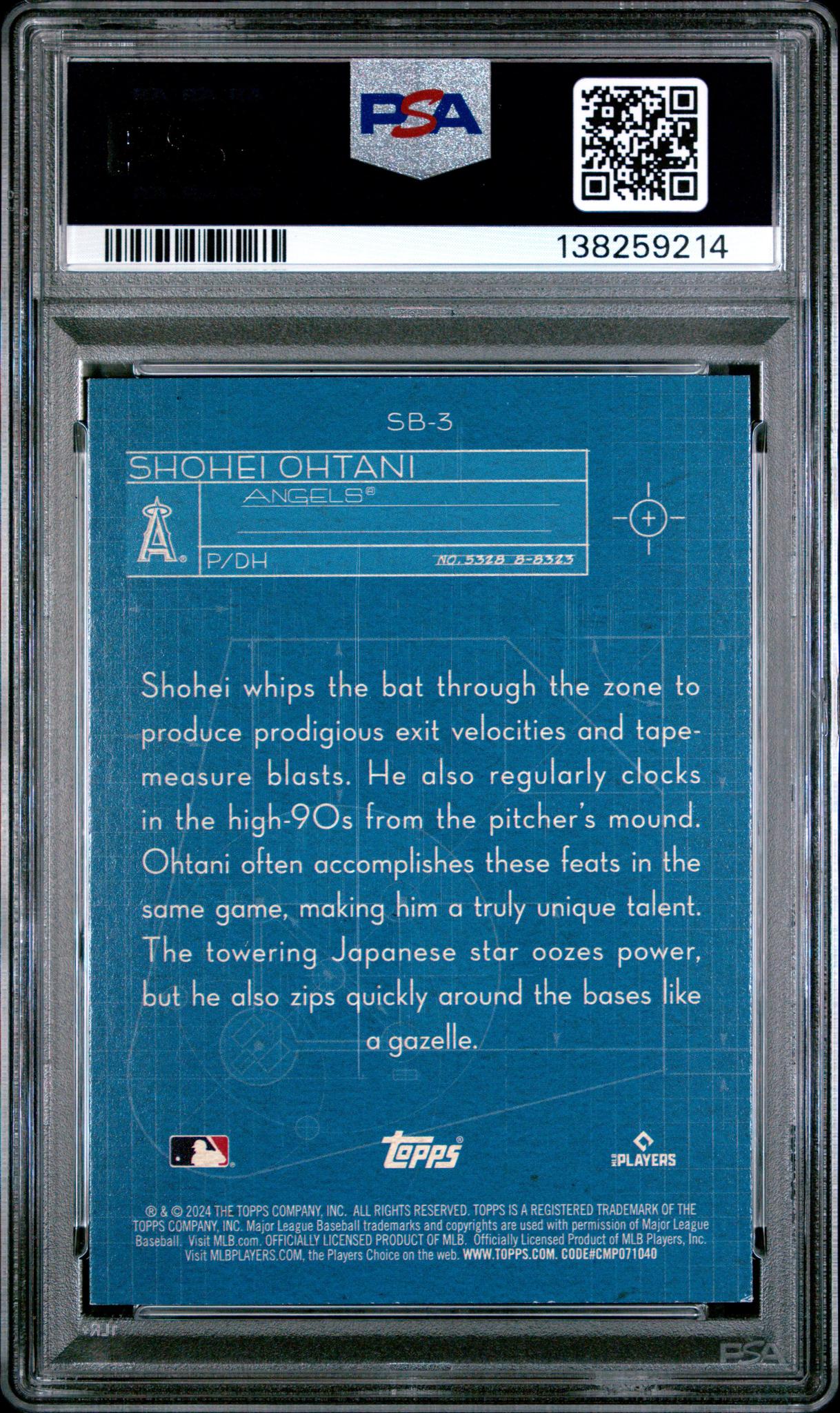 2024 Topps Superstar Blueprint Shohei Ohtani #SB3 PSA 7 - Image 2