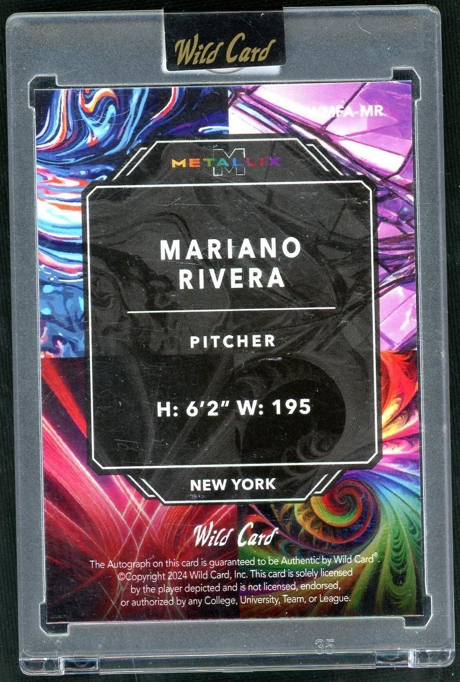 2024 Wild Card WMFA-MR Mariano Rivera Auto 1/1 - Image 2