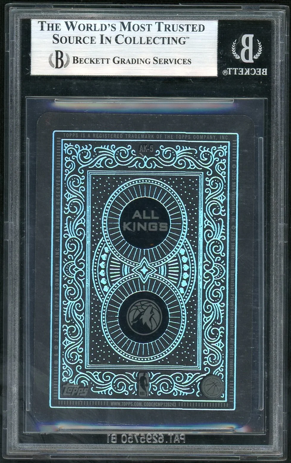 2025 All Kings Anthony Edwards #AK5 /50 BGS 9 - Image 2