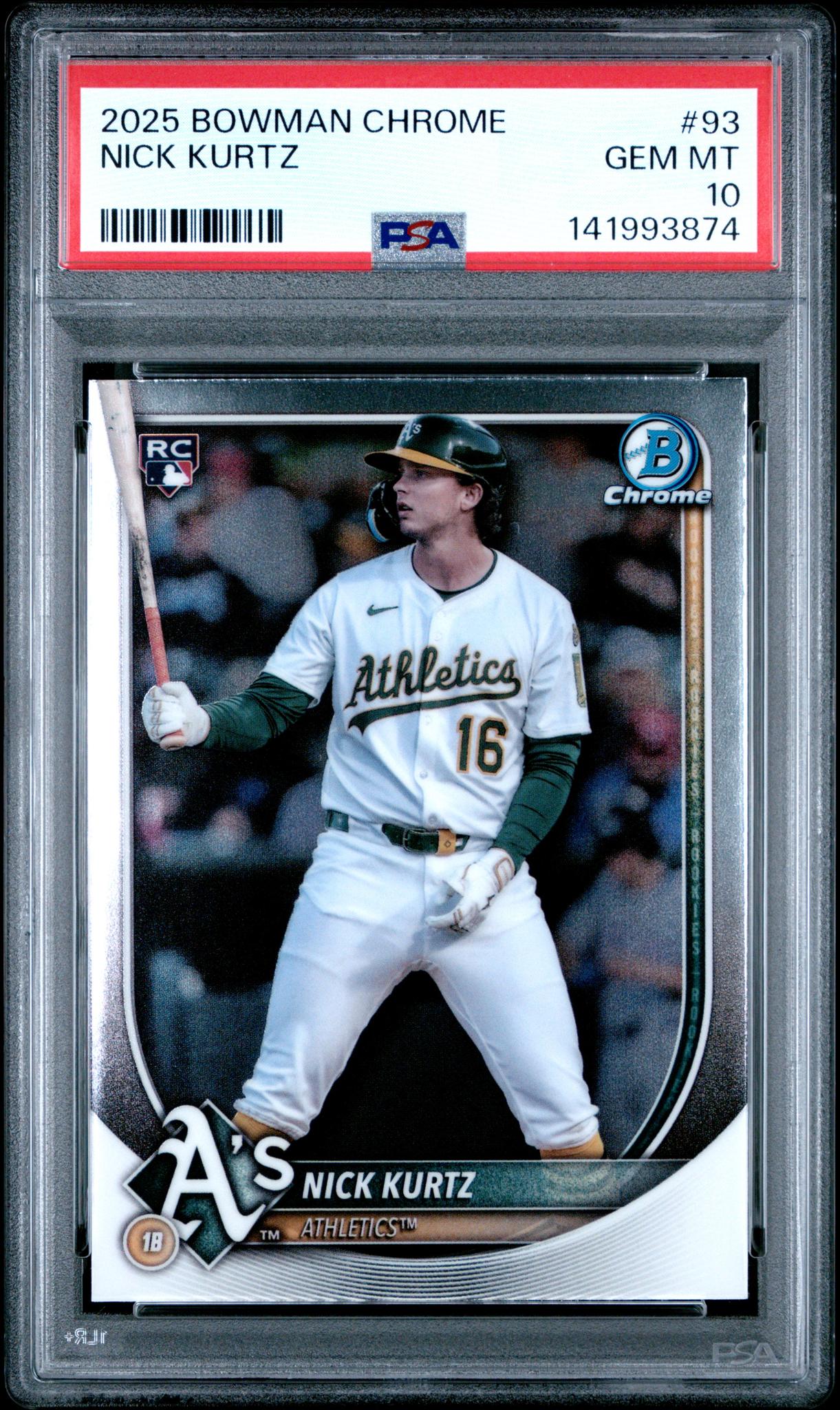 2025 Bowman Chrome Nick Kurtz #93 PSA 10