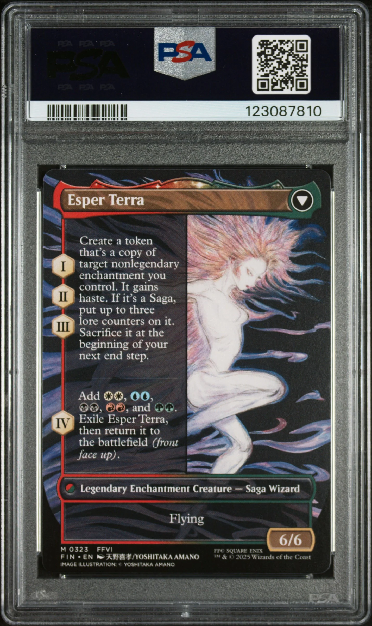 2025 Magic the Gathering Final Fantasy Artist Borderless Esper Terra/Terra, Magical Adept #0323 PSA 10 - Image 2